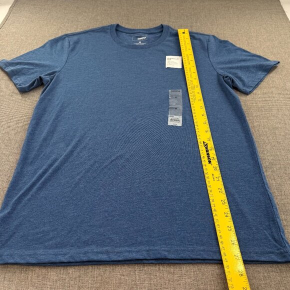 New! (2) Mens Sonoma Goods Essential Tee Shirt Blue & Gray Medium Cotton Blend - Picture 7 of 11